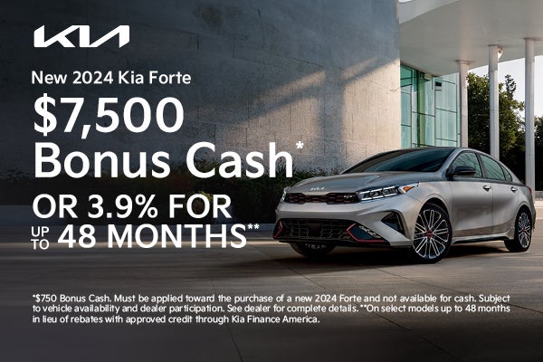 2024 Kia Forte Bonus Cash or APR Offer