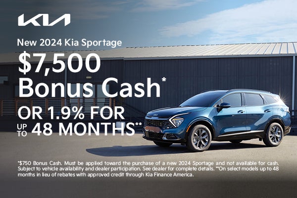 2024 Kia Sportage Bonus Cash or APR Offer