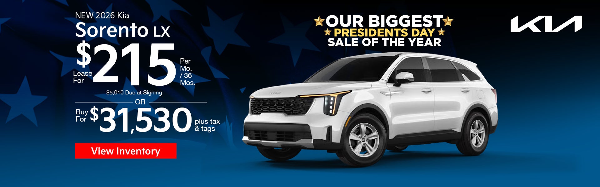 New 2026 Kia Sorento LX