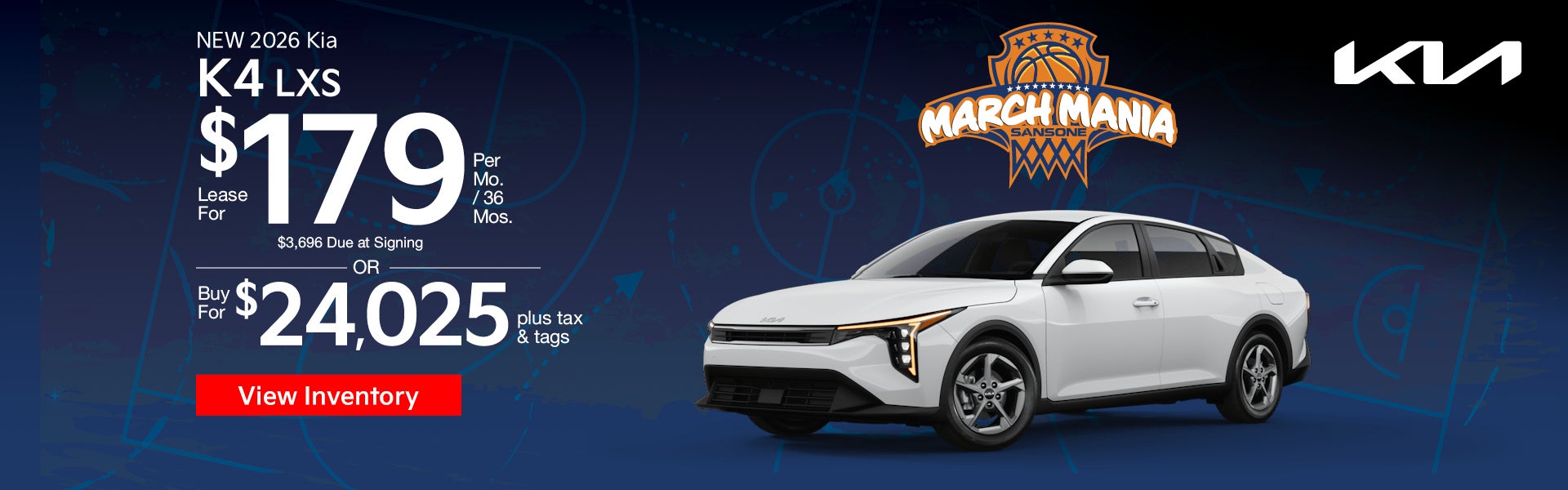 New 2026 Kia K4 LXS