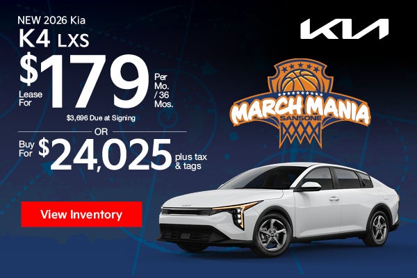 New 2026 Kia K4 LXS