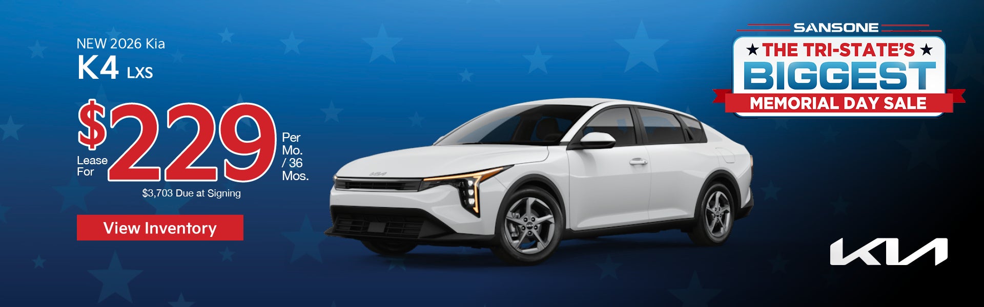 New 2026 Kia K4 LXS