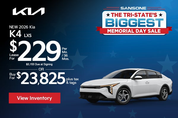 New 2026 Kia K4 LXS