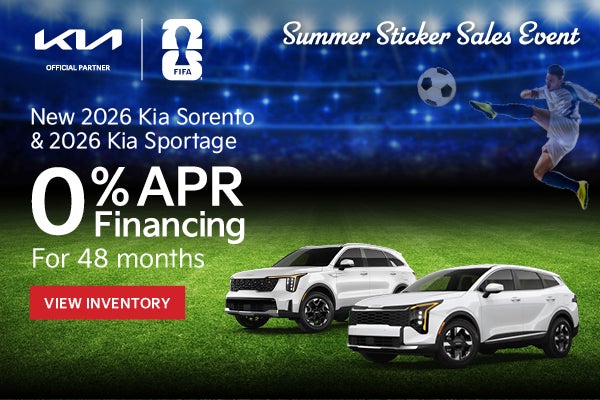 New 2026 Kia Sorento and 2026 Kia Sportage