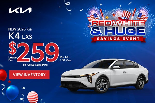 New 2026 Kia K4 LXS 