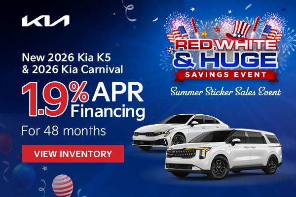 New 2026 Kia K5 and 2026 Kia Carnival 