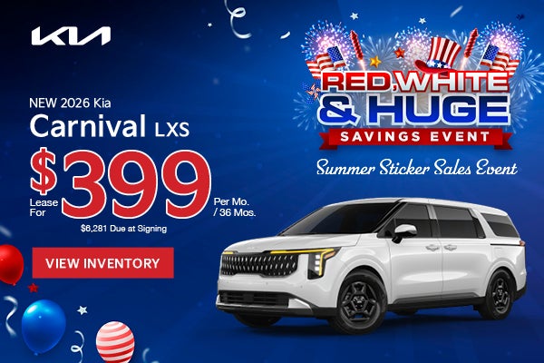 New 2026 Kia Carnival LXS