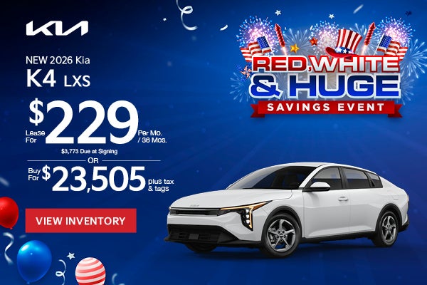 New 2026 Kia K4 LXS 
