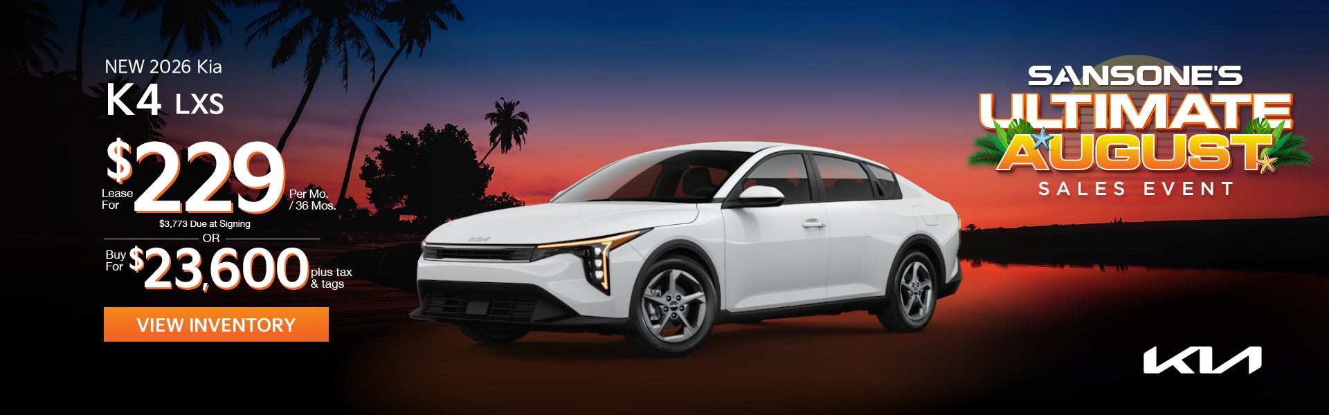 New 2026 Kia K4 LXS