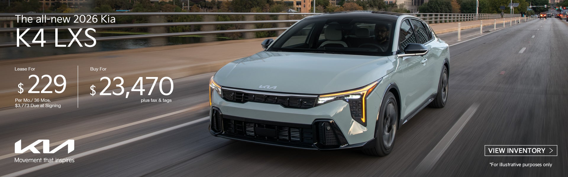New 2026 Kia K4 LXS