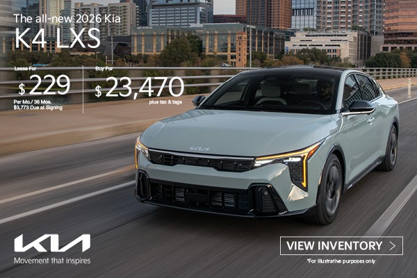 New 2026 Kia K4 LXS