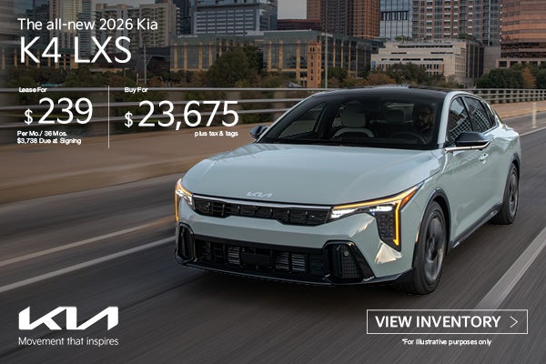New 2026 Kia K4 LXS