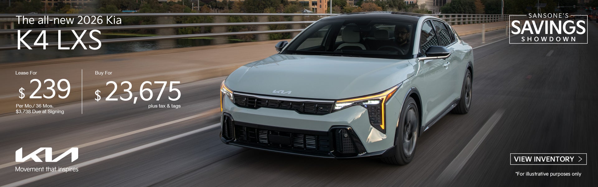 New 2026 Kia K4 LXS