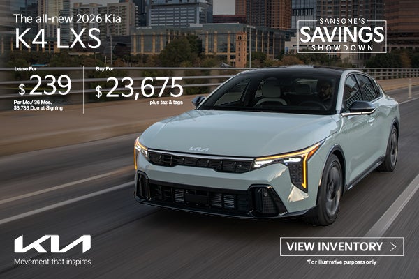 New 2026 Kia K4 LXS
